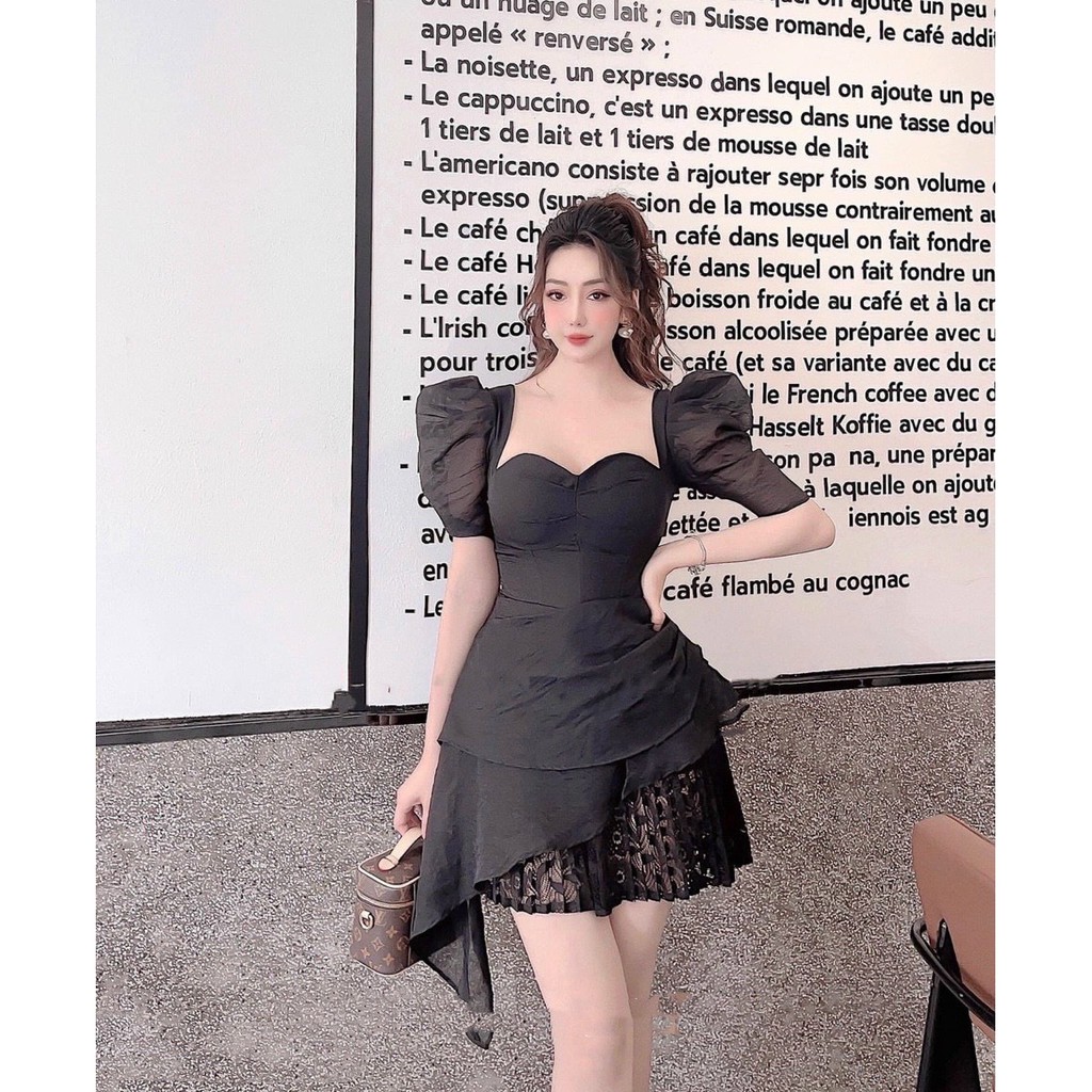 Váy nữ , đầm nữ cúp ngực chân ren dập ly thiết kế cao cấp - SAMSAM1287 | BigBuy360 - bigbuy360.vn