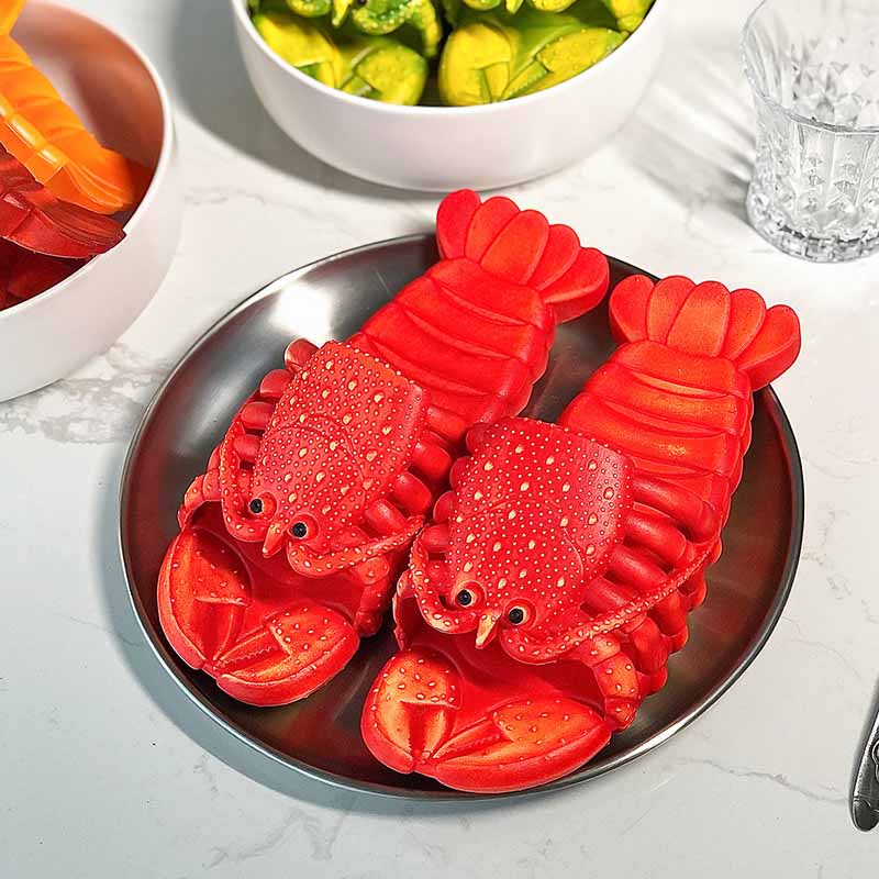 Dép Kẹp Ngón Mềm Hình Tôm Hùm Vui Nhộn Sáng Tạo Chống Thấm Nước Đi Biển Mùa Hè Cho Nam Và Nữ