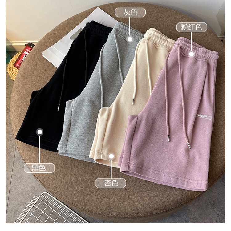 Quần short lưng cao ống rộng kiểu dáng thể thao cho nữ | BigBuy360 - bigbuy360.vn