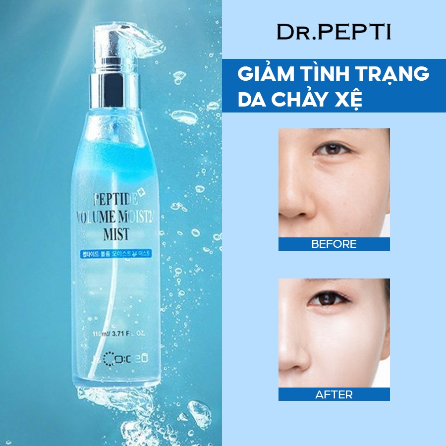 [Mã COSDEP -8% ĐH250k]Xịt Khoáng Cấp Ẩm Ngăn Ngừa Lão Hóa DR.PEPTI Volume Essence Mist 110ml