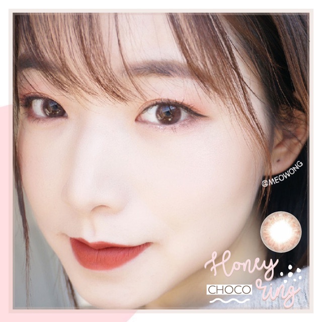 < Hàng mới về > Kính áp tròng HONEY RING CHOCO của O-lens (Hsd 3-6 tháng)