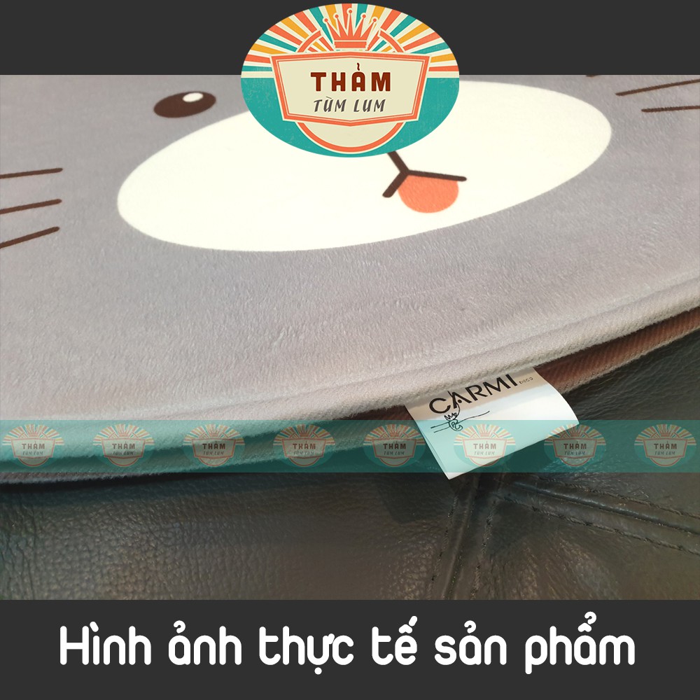 Thảm chùi chân thảm lau chân hình Mặt Gấu chất liệu mềm mịn - carmi deco hàn quốc -CM1