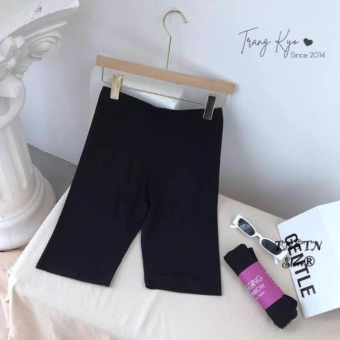 Quần legging đùi rainbow chất cotton mềm mịn thoáng mát thời trang Banamo Fashion quần đùi trên gối 711