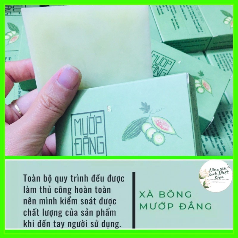  Soap, xà bông mướp đắng sinh dược organic ,xà phòng làm dịu dị ứng, mát da, ngừa mụn.