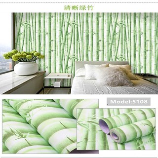 [Xả] 10m Giấy dán tường hoa văn trúc nhạt có sẵn keo bóc dán khổ 45cm giá rẻ nhiều mẫu trang trí phòng ở, cửa hàng đẹp