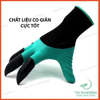 Găng tay làm vườn có móng vuốt chuyên dụng - Dễ dàng đào xới đất - Co giãn đàn hồi rất êm ái.