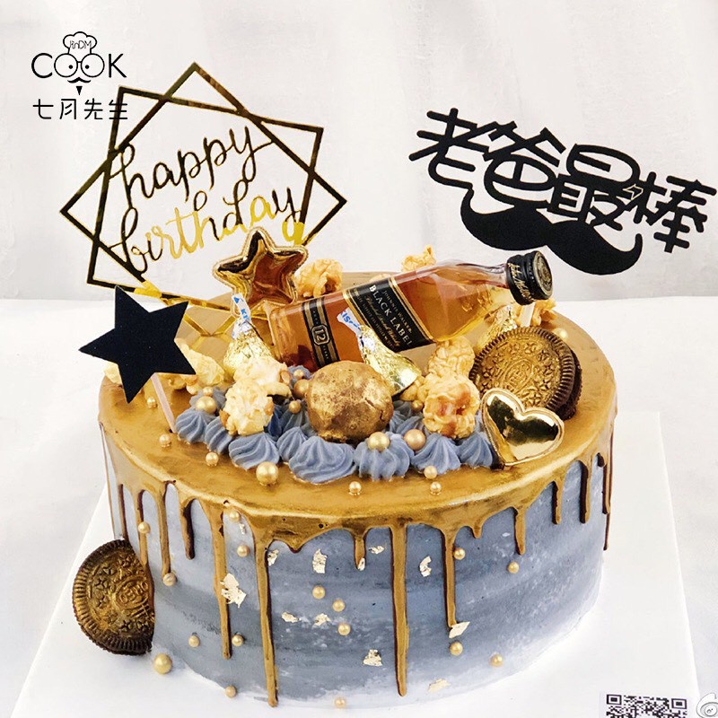 Mô hình trang trí bánh sinh nhật chai nhỏ