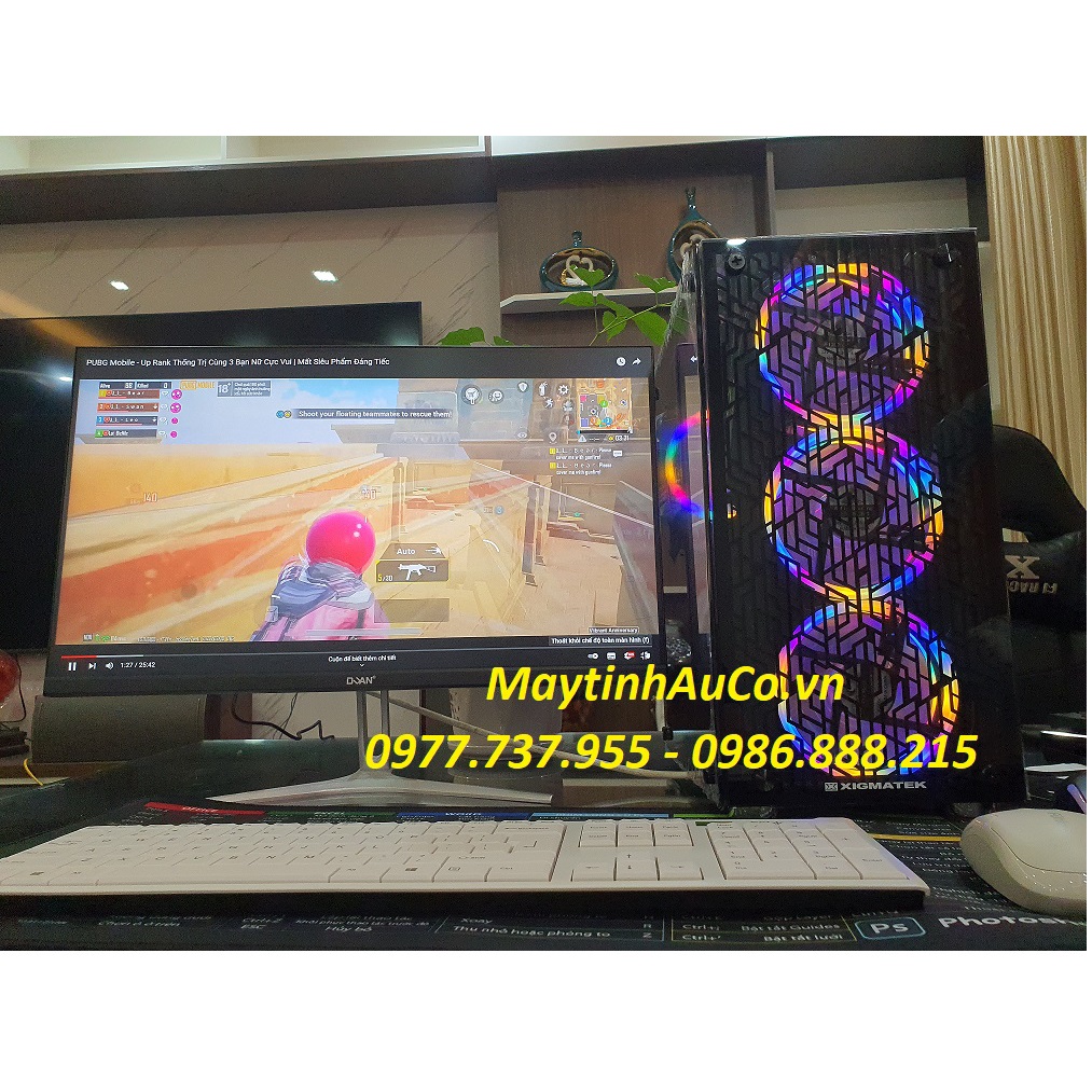 Bộ Máy tính để bàn Chơi tất cả các Game  i5 6500 /8G/ SSD128G/ VGA GTX 1660TI - 6G ,Màn hình 24 inch Full Viền ,Full HD