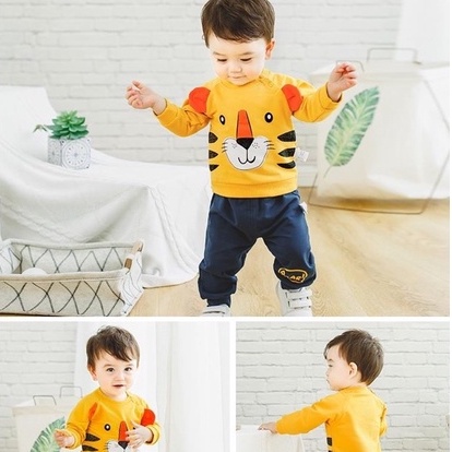 Bộ dài tay trẻ em cho bé trai bé gái 8-18kg Củ khoai tây shop chất liệu cotton co giãn mềm mịn siêu đáng yêu