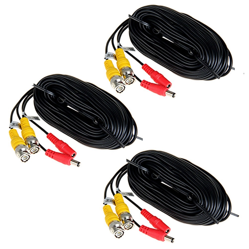 Cáp camera kèm nguồn – cáp truyền tín hiệu camera có cáp nguồn bấm sẵn đầu BNC đủ kích thước: 10m, 15m, 20m, 30m, 40m