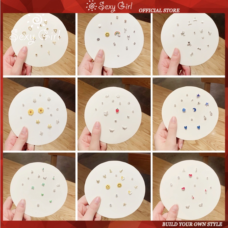 Set 7 đôi bông tai pcc mới năm 2022