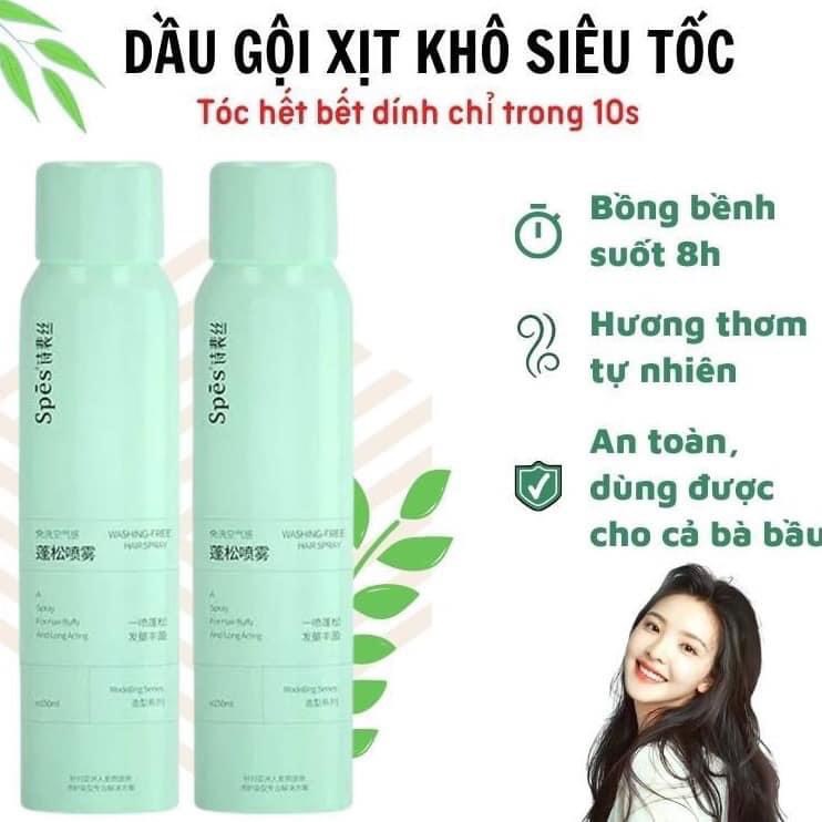 Dầu gội khô khô chính hãng làm phồng tóc, mượt tóc và lưu hương nội địa trung chính hãng 150ml