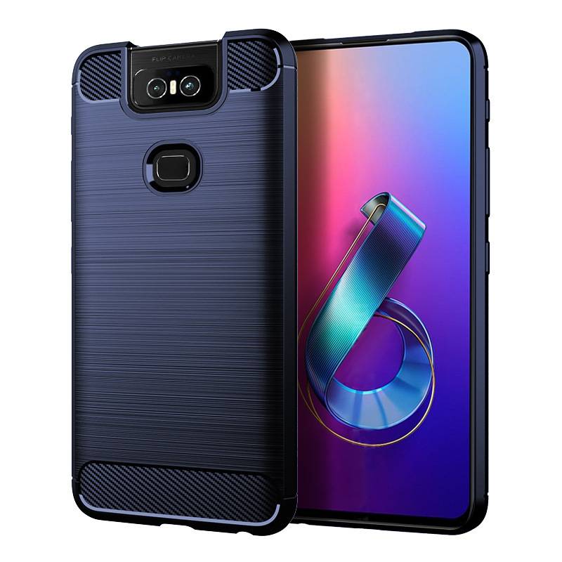 Ốp Lưng Sợi Carbon Chống Sốc Cho Asus Zenfone 6 / Zenfone Z6 / Zenfone Zs630Kl / Zenfone Max Pro / Zb633Kl / Zb631Kl / 4max / 4 Maxpro / 4maxplus / 3zm / Zooms