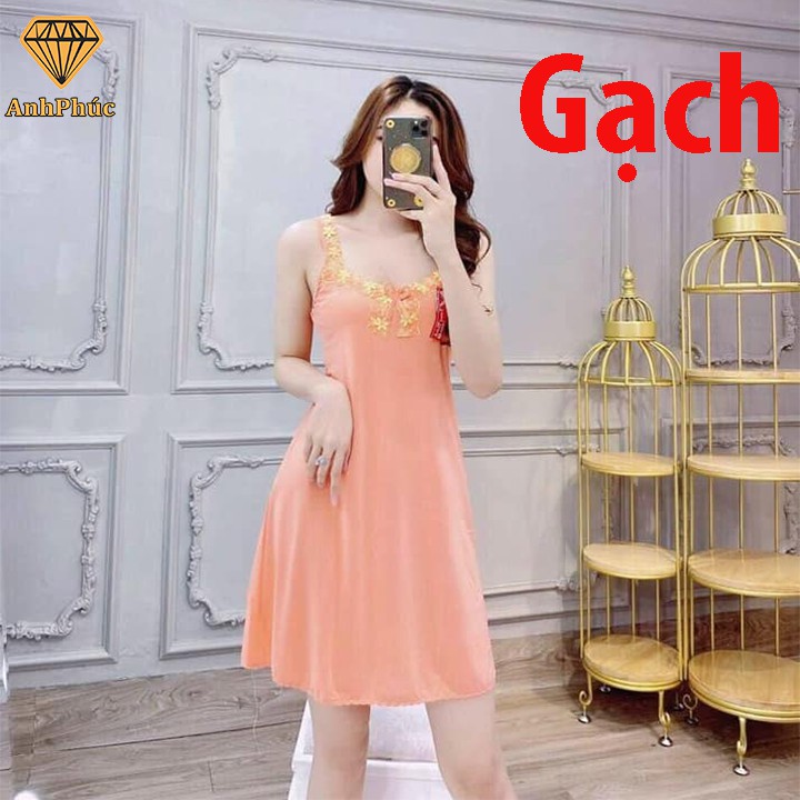 Đầm ngủ thun lạnh phối ren mặc mát Anh Phúc + Đầm Bản Ren