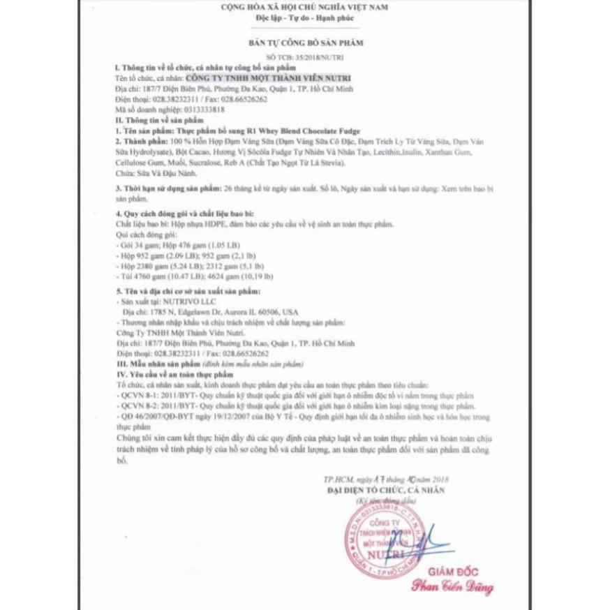 Rule1 Blend 10Lbs Sữa Tăng Cơ Siêu Khủng Rule 1 whey Blend - 10lbs 4.54 kg - Hà Nội Supplements