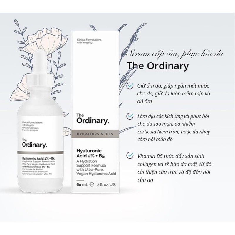 THE ORDINARY HA 2%+B5- SERUM CẤP NƯỚC NGỪA MỤN