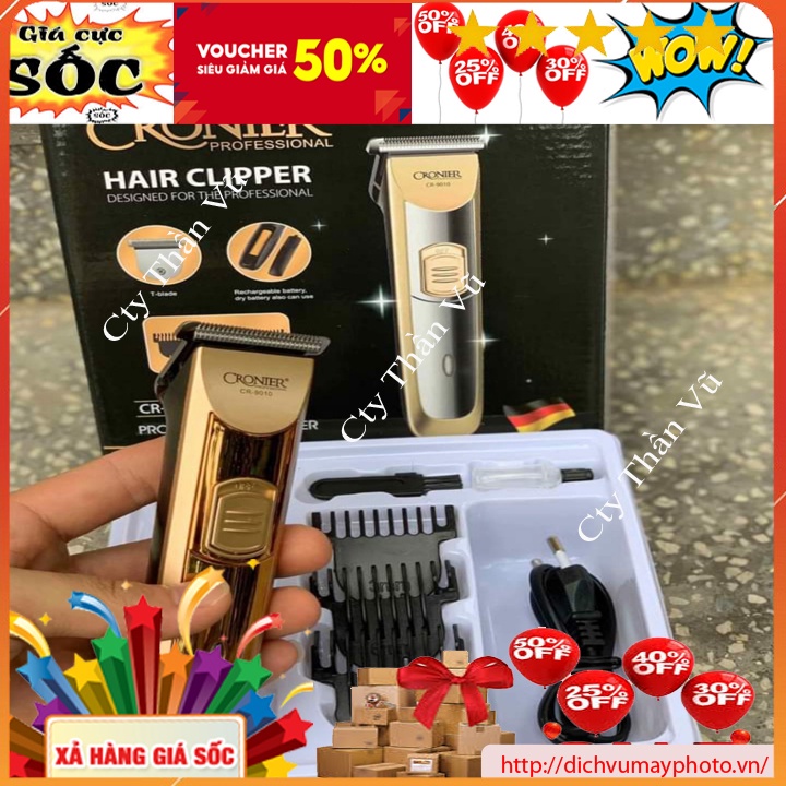 Tông đơ cắt tóc CRONIER profssional độ bền cao thích hợp cho Salon hoặc cắt tóc gia đình kholinhkienmayin