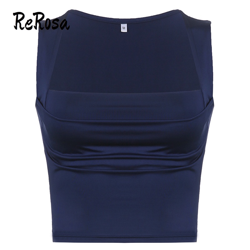 Rerosa Áo Tank Top Hai Dây Ôm Dáng Màu Trơn Quyến Rũ Dễ Phối Đồ Cho Nữ | BigBuy360 - bigbuy360.vn