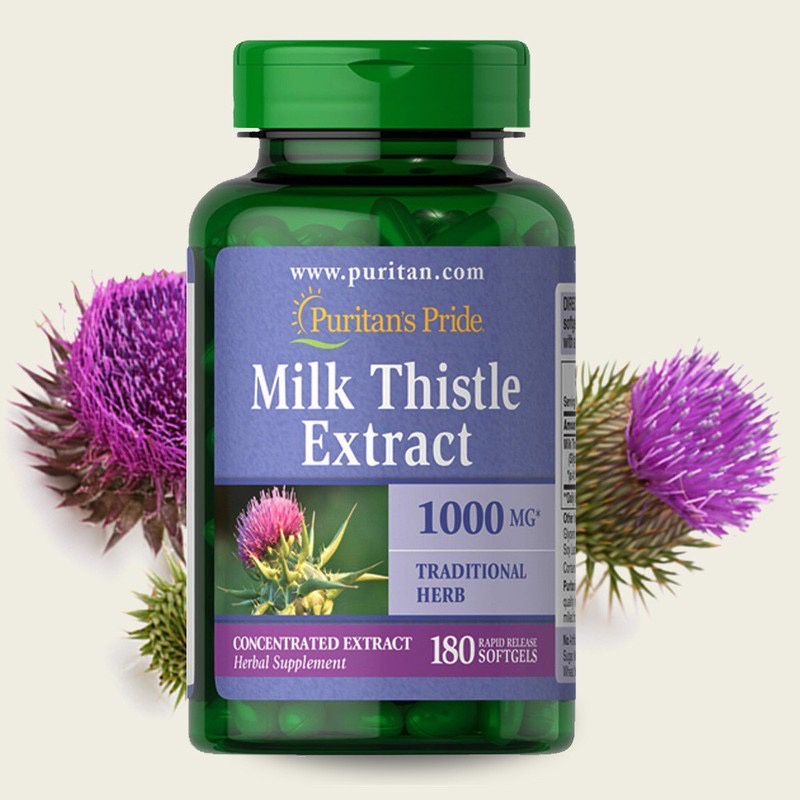 Viên uống giải độc gan Milk Thistle chai 180 viên