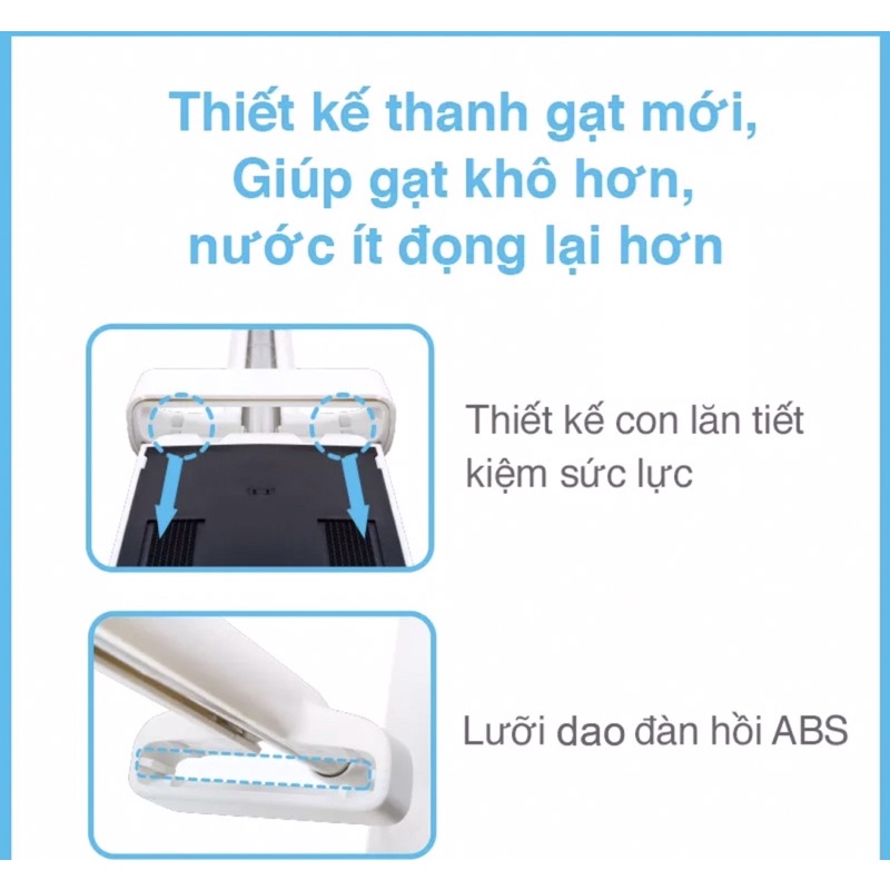 Cây lau nhà tự vắt MyJae phẳng sợi fiber xoay 360 độ thông minh lau sạch nhanh khô - hàng chính hãng
