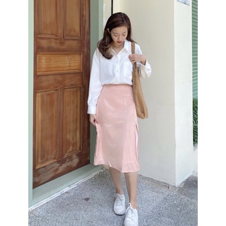Chân váy dáng dài form suông xẻ tà Sheyla skirt - Sibling House