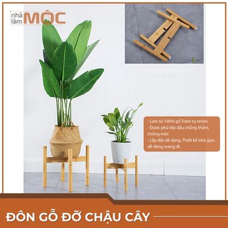 Đôn gỗ, kệ kê chậu cây, chậu hoa trang trí nhà cửa, chất gỗ tràm đạt chuẩn xuất khẩu