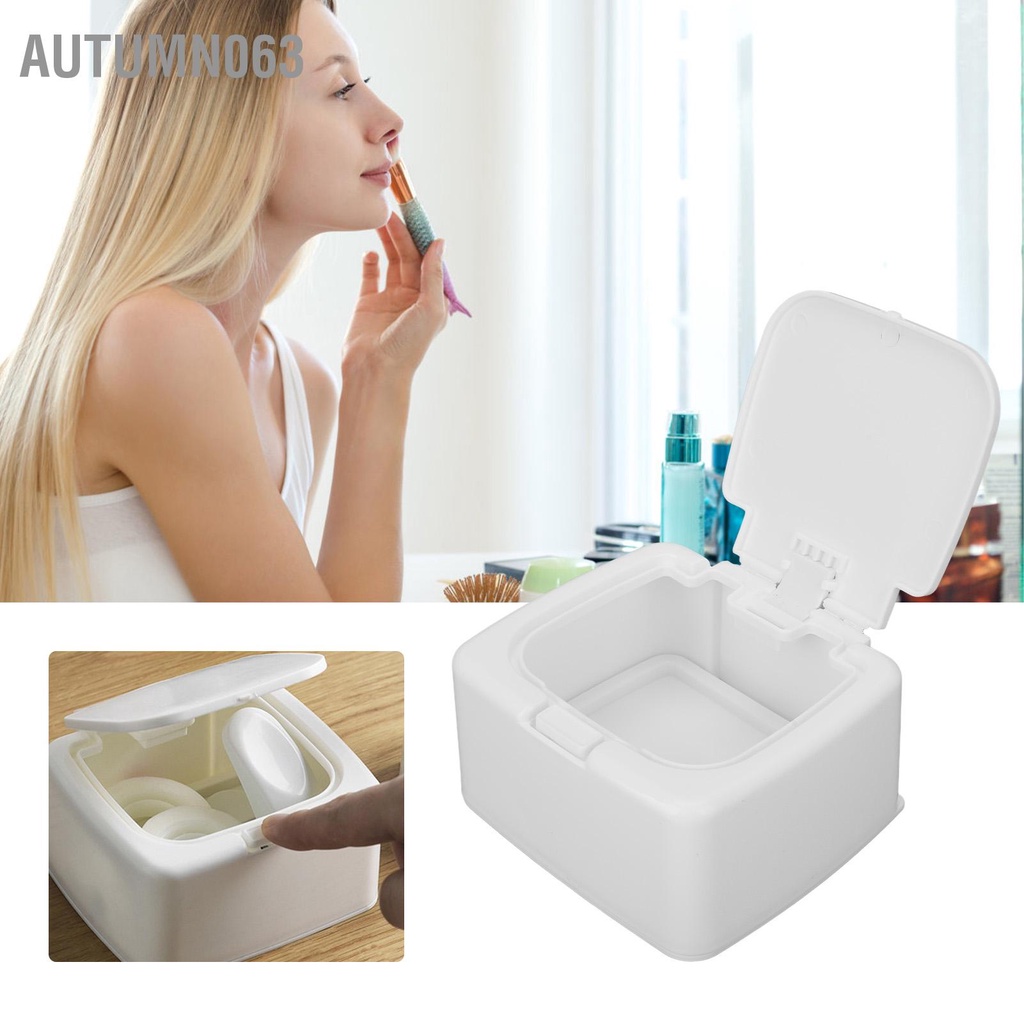 Hộp Đựng Miếng Bông Cotton Chống Bụi Có Nắp Đậy Tiện Dụng