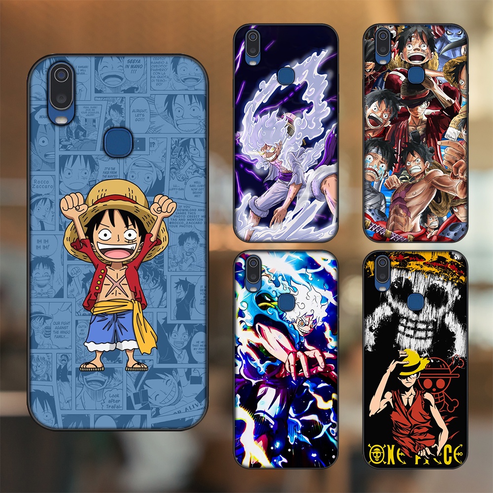 Ốp lưng Vivo Y11 viền đen in hình Luffy One Piece
