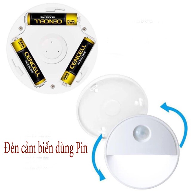 Đèn cảm ứng chuyển động dán tường led sạc điện cảm biến bật tắt đèn tự động khi di chuyển cảm biến cả ban đêm GD34
