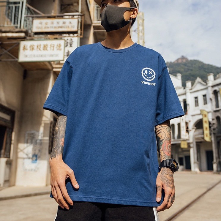 Áo Thun Oversize Nam Mặt Cười Smiling - TTL753 - Chất Cotton Xịn Xò - 4 Màu Đẹp Nhức Nách | BigBuy360 - bigbuy360.vn