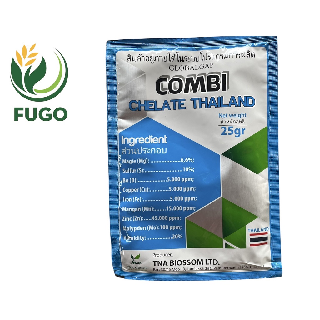 Combi  COMBI CHELATE cung cấp đầy đủ nguyên tố trung vi lượng cho cây 25g/gói