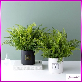 Chậu cây dương xỉ giả cao cấp 25cm trang trí nhà cửa xanh mát, cây cảnh decor kệ tủ Flowermini DX-01