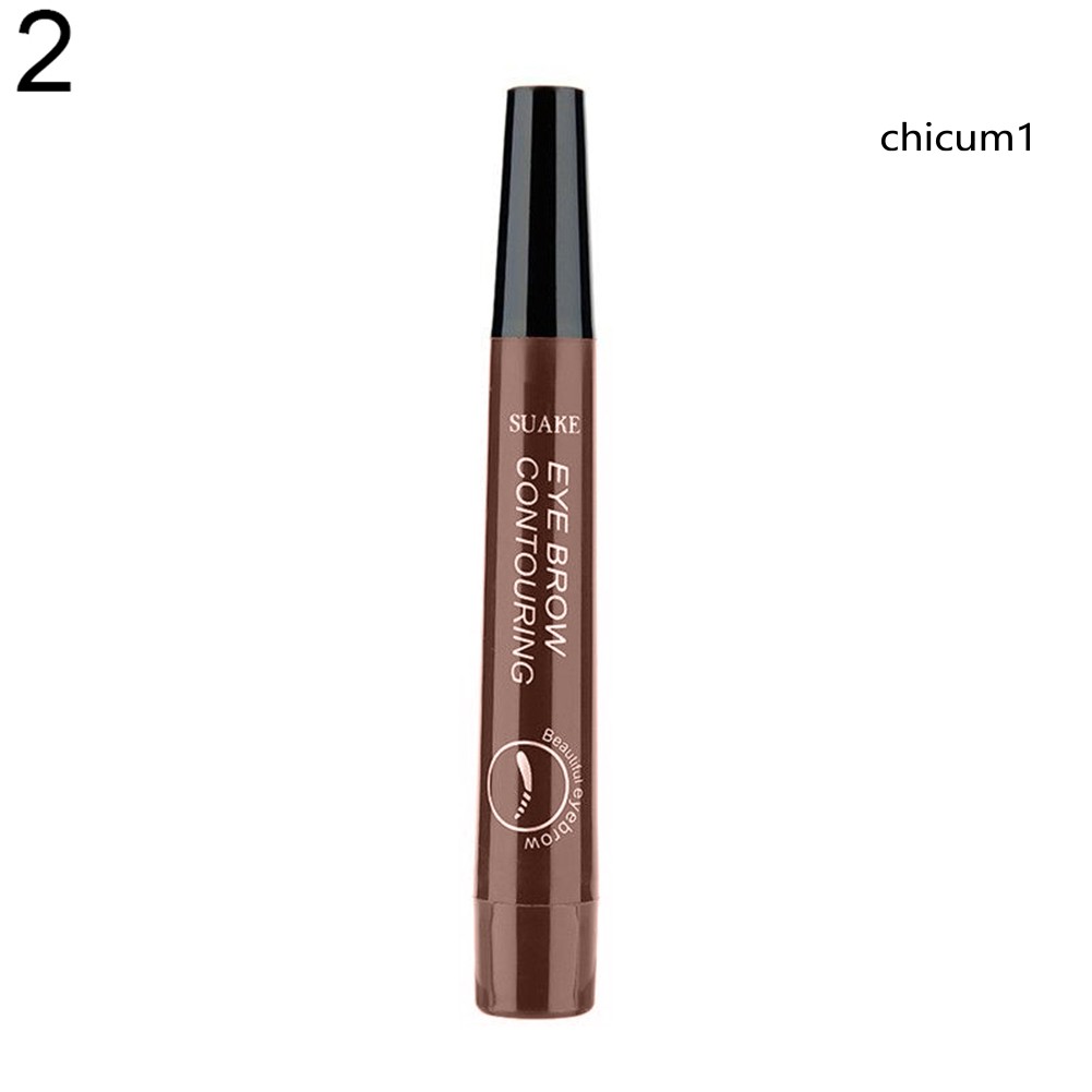 Bút Kẻ Chân Mày Chia 4 Nhánh Kháng Nước Bền Màu Độc Đáo