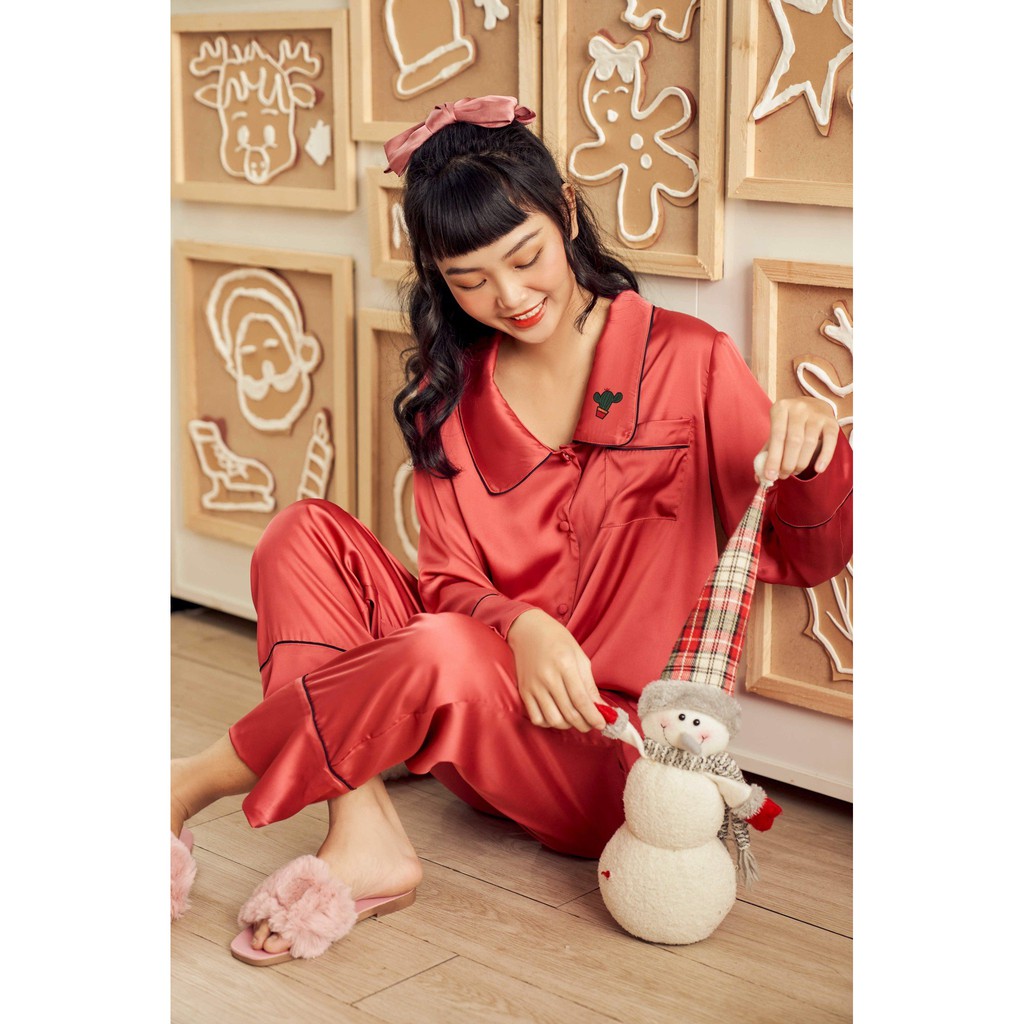 Bộ pijama dài tay Lụa cao cấp VIBES Ada Long Sleeve Py Set