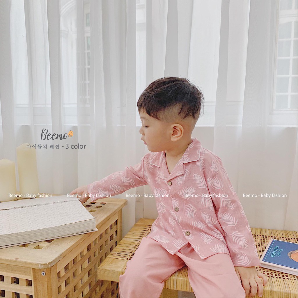 Set trang phục cho bé trai/ bé gái pijama lá Beemo 20BL