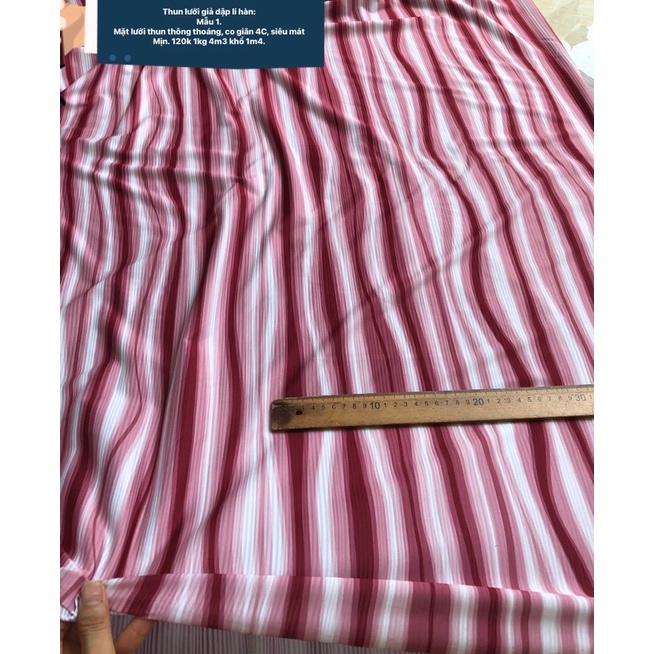 Vải thun lưới giả dập li ( Hàng Hàn may không sợ lộ)
