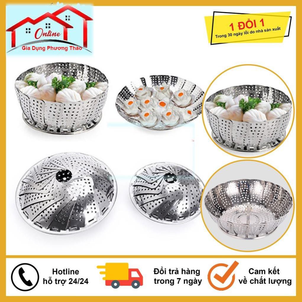 Vỉ Hấp Thực Phẩm, Đồ Xôi, Hấp Bánh Inox Cánh Xèo, Gấp Gọn Đa Năng Tiện Dụng Cho Căn Bếp Nhà Bạn