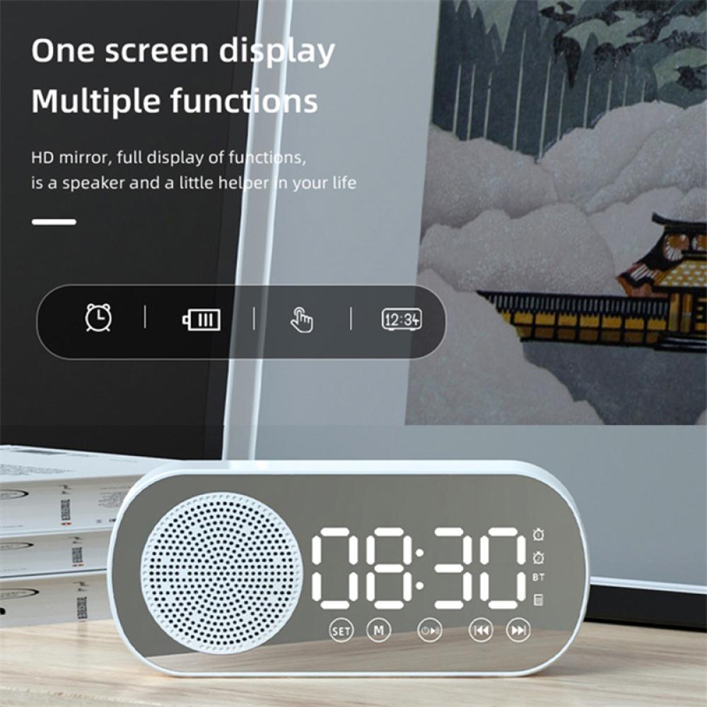 Loa Bluetooth Không Dây Tích Hợp Đồng Hồ Báo Thức Có Đèn LED Và Chức Năng Báo Thức H3X3