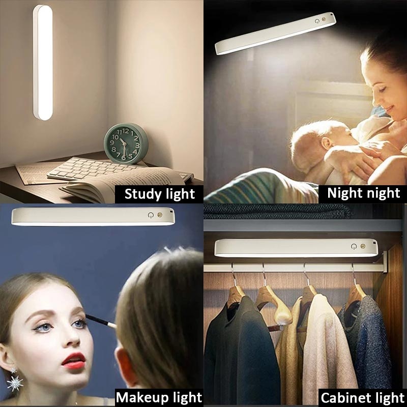 Đèn LED USB Từ Tính Kèm Giá Đỡ Đứng Để Bàn Tiện Dụng Cho Phòng Học / Văn Phòng