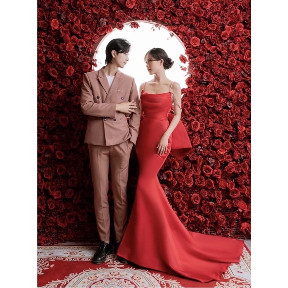 MS1304y ĐẦM BODY ĐUÔI CÁ CỔ ĐỔ NƠ LƯNG  ( đầm, nơ lưng) full size S/M/L/XL