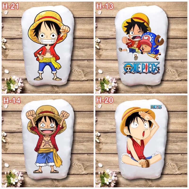 gấu ôm gối ngủ ONE piece luffy monkey 2 mặt ảnh 22-50cm