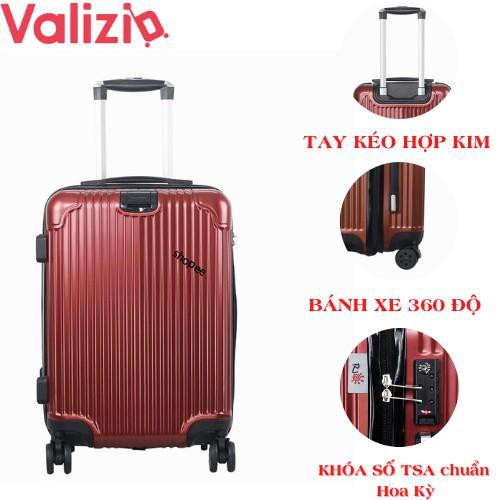 Vali kéo chống va đập, vali du lịch tay kéo nhôm không rỉ sét VALIZIO812 - Xả kho