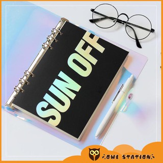 Bìa sổ còng kim loại 6 lỗ PVC HOLOGRAM khổ A5/A6