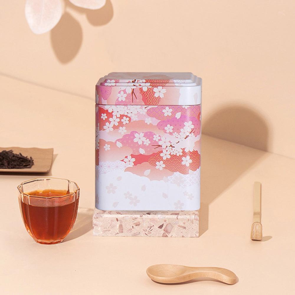 Hộp Đựng Trà Bằng Kim Loại Có Nắp Phong Cách Vintage