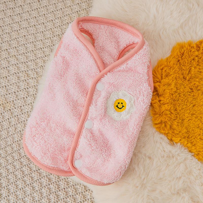 Áo Nhung In Hình Mặt Cười Thời Trang Thu Đông Mới Cho Thú Cưng