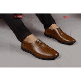 (SEN 11 ) GIẦY DA BÒ THỦ CÔNG 100%..bảo hành 12 tháng