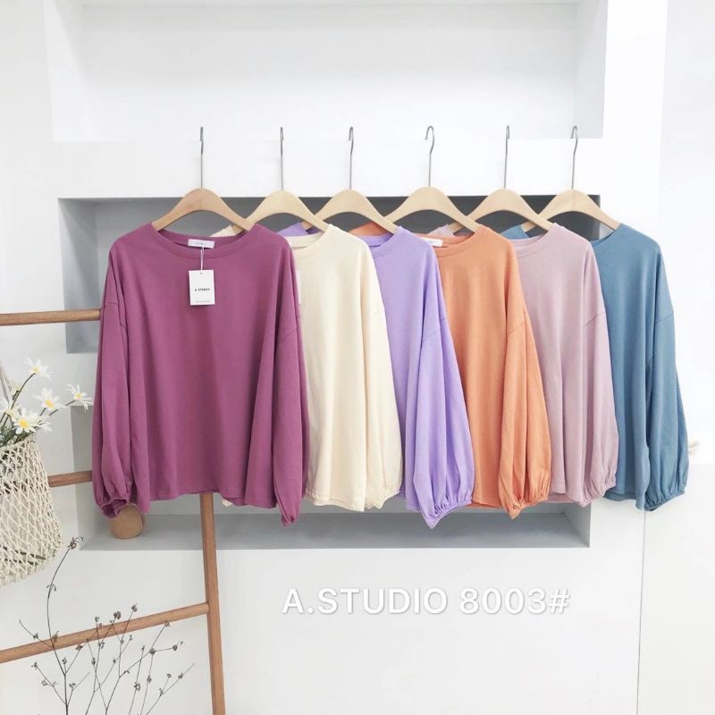 áo pull trơn tay bo chun basic hàng qc loại 1