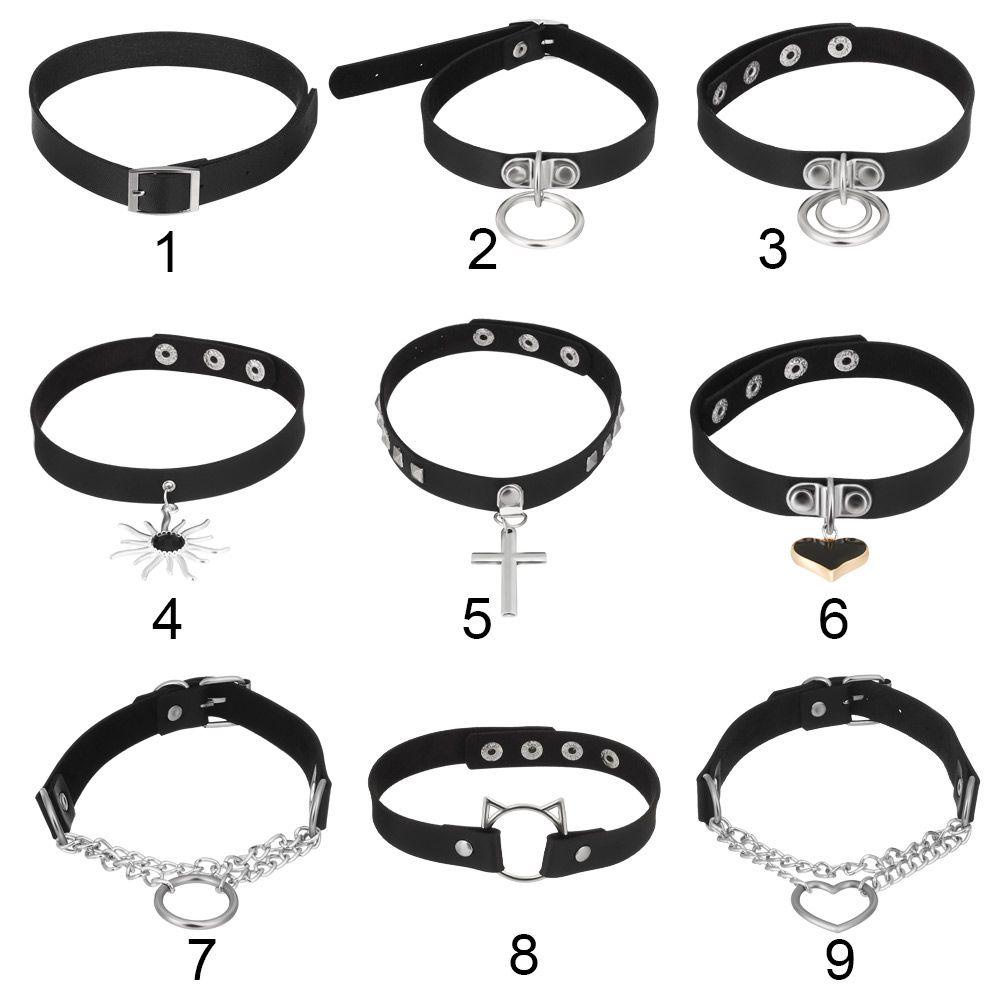 Vòng cổ Choker Da Phong Cách Harajuku Punk Cá Tính Cho Nữ