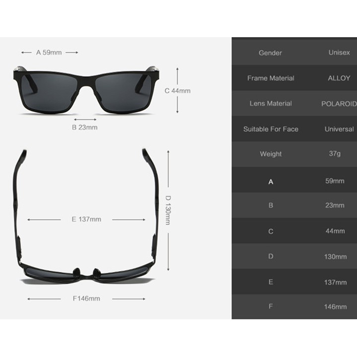 Mắt kính mát phân cực A6560 - NVfashion | BigBuy360 - bigbuy360.vn