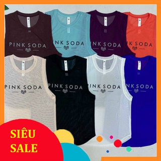 Aó Tanktop Thể Thao Nữ ❤️ FREESHIP ❤️ Aó Tank Top Thể Thao PINK SODA  Gym Yoga Vải Lưới Nhiều Màu Ca Tính Thời Trang